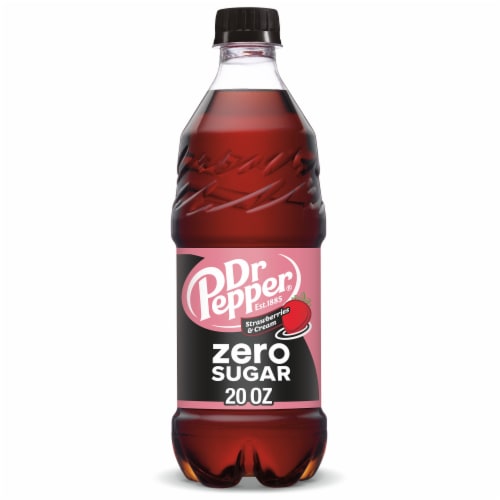 Dr Pepper Strawberries & Cream Zero Sugar Soda - Bright Fit